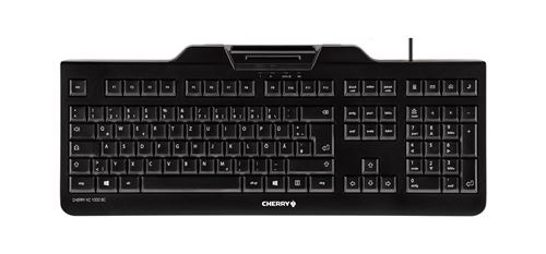 Cherry Noir Kc 1000 Sc Clavier Bureau Usb Qwerty Espagnole - Neuf - Image 2