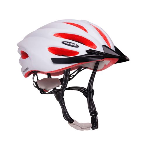 Hudora Basalt - Casque De Vélo - Taille 49-52 Blanc/Orange