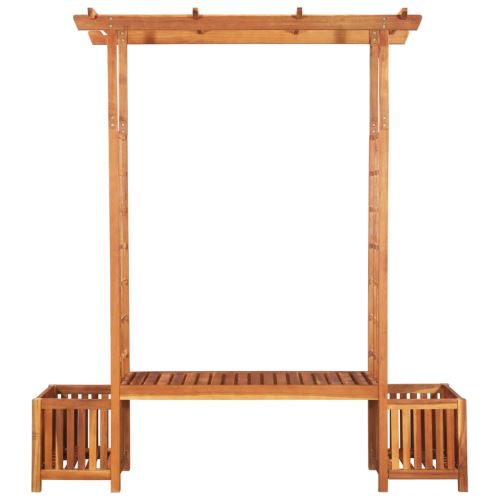 240 90 Sur Pergola De Jardin Avec Banc Et Jardiniere Bois D Acacia