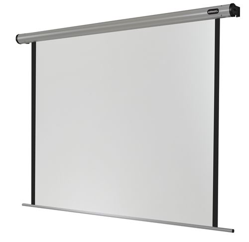 Ecran de projection motoris&eacute; - CELEXON - Home Cinema - 220x220 cm - Dos noir et contours noirs