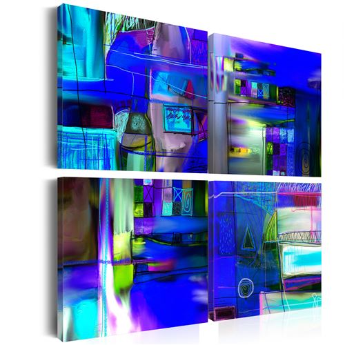 Tableau | Voie navigable de cobalt | 40x40 | Abstraction |