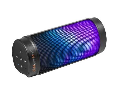 MusicMan Bluetooth LED Light Sound Station BT de x26 Noir, haut-parleur Bluetooth avec fonction mains libres et effets lumineux