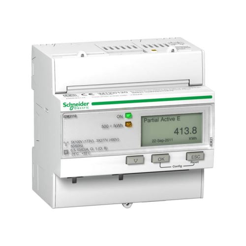 Schneider Electric Triphase kwh meter 63a pulse mid