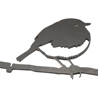 Metalbird - Oiseaux à planter mini rouge -gorge en acier corten (Lot de 3)  - Décoration d'extérieur - Achat & prix