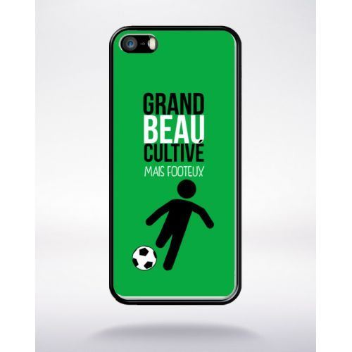 Coque grand beau cultiv mais footeux 4 compatible apple iphone 5 bord noir silicone