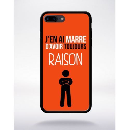 Coque j en ai marre d avoir toujours raison 11 compatible apple iphone 7 plus bord noir silicone