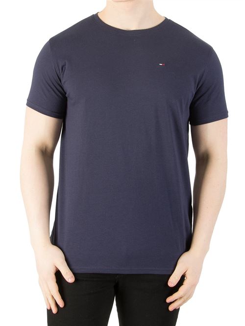 Tommy Jeans Homme T-shirt original en jersey, Bleu
