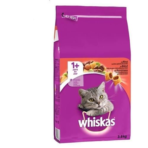 Comparer les prix de WHISKAS Croquettes au boeuf - Pour chat adulte