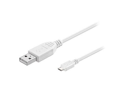 Câble USB 2.0 / MicroUSB Goobay - Blanc