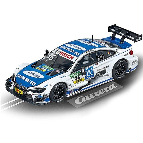 Carrera Evolution piste de course BMW M4 DTM blanc / bleu
