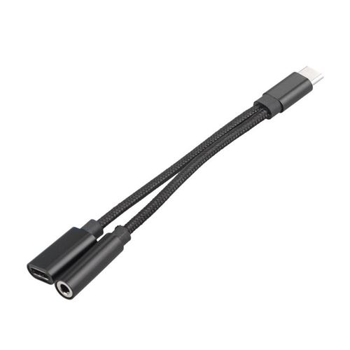 2 En 1 USB C à 3.5mm Adaptateur De Prise Casque, Belker Nylon Tressé 2 - Foto 4