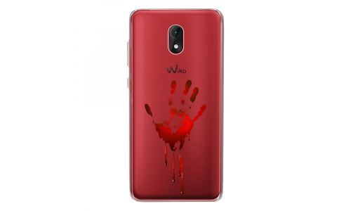 Coque souple pour Wiko Lenny 5 avec impression Motifs main ensanglantée