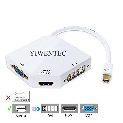 YIWENTEC le Cobra apparence multifonction Thunderbolt Mini Displayport DP vers HDMI Adaptateur convertisseur VGA câble DVI pour MacB