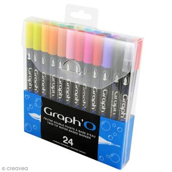 Set Graph'O de 24 feutres Couleurs essentielles