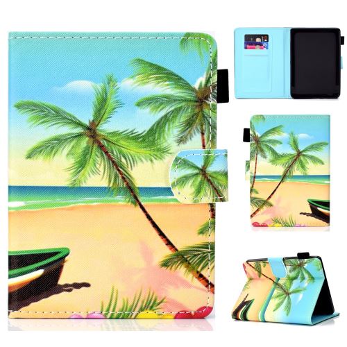 Etui en PU titulaire de la carte plage pour votre Amazon All-New Kindle (2019)
