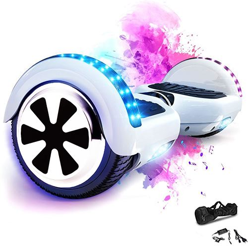 6.5 Pouces Hoverboard Bluetooth Puissance 700W -sac de Transport - Blanc