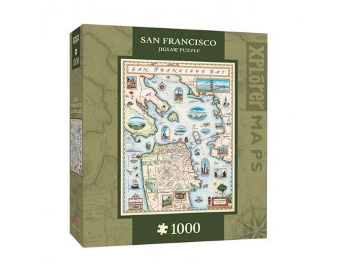 Puzzle 1000 Pièces : Xplorer Maps - San Francisco Bay, Master Pieces