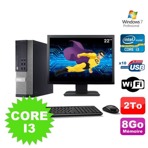 Acheter Pc dell optiplex 990 sff i3-2120 3.3ghz 8go 2000go dvd wifi w7 ecran 22' État correct - 259,00 € Pc dell optiplex 990 sff i3-2120 3.3ghz 8go 2000go dvd wifi w7 ecran 22' État correct - Dell reconditionné disponible sur Fnac