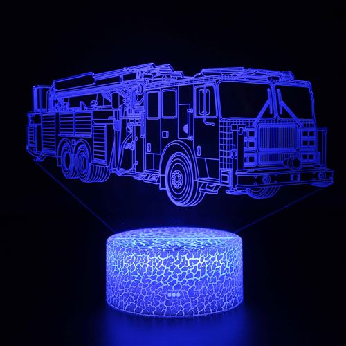 Stack Lampe 3D Tactile Veilleuses Enfant 7 Couleurs Avec Telecommande - Voiture #122 - Image 1