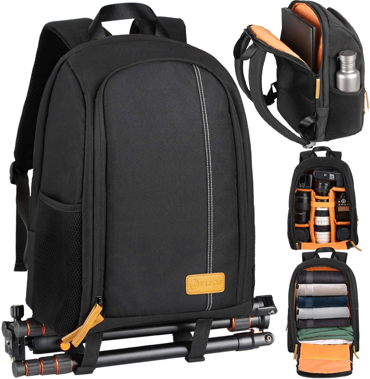 Sac à Dos Tarion Pour Appareil Photo - Coque Rigide Anti-Choc - Compartiment Ordinateur 14.5"