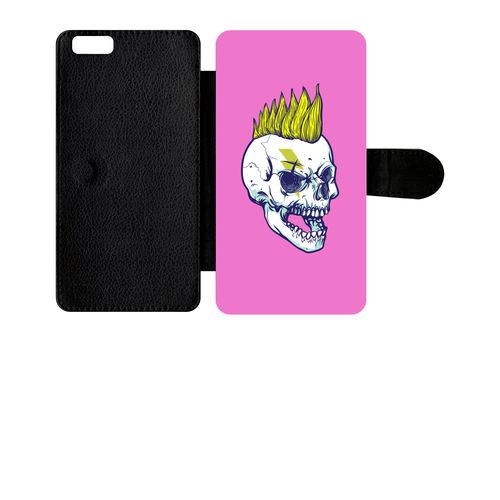 Etui À Rabat Apple Iphone 6 Plus Motard Crane Rose