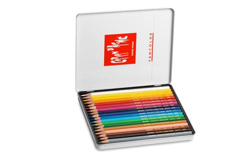 Boîte à 18 Crayons Couleur Vintage CARAN D'ACHE  VIDE  made in
