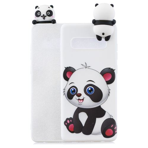 Coque en TPU impression de motifs de poupées mignonnes en 3D adorable panda pour votre Samsung Galaxy S10