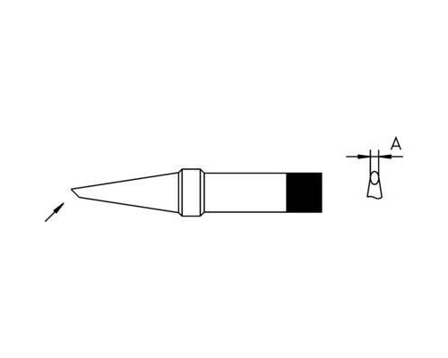 Weller 4PTF8-1 PT-F8 Solder Tip - Round Tip Sloped 425°C Ø1.2mm