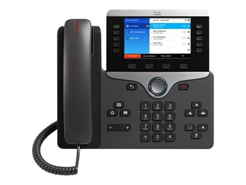 Cisco IP Phone 8851 - Téléphone VoIP - SIP, RTCP, RTP, SRTP, SDP - 5 lignes - Charbon