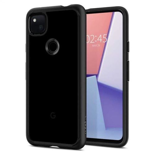 Spigen Ultra Hybrid Series - Achterzijde behuizing voor mobiele telefoon - polycarbonaat, thermoplastic polyurethaan (TPU) - zwart - voor Google Pixel 4a