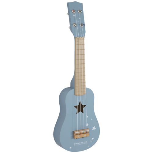 Petite guitare hollandaise en bois bleue