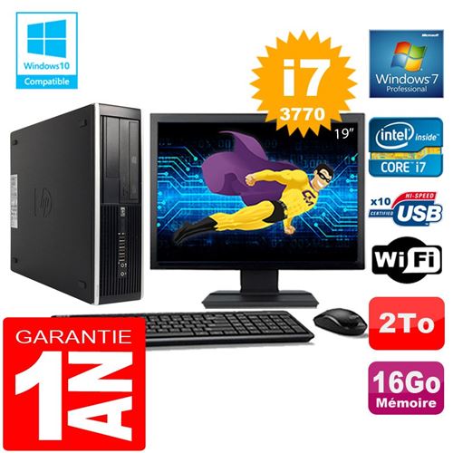 Acheter Pc hp compaq 8300 sff core i7-3770 ram 16go disque 2 to wifi w7 ecran 19' État correct - 409,00 € Pc hp compaq 8300 sff core i7-3770 ram 16go disque 2 to wifi w7 ecran 19' État correct - Hewlett-Packard reconditionné disponible sur Fnac