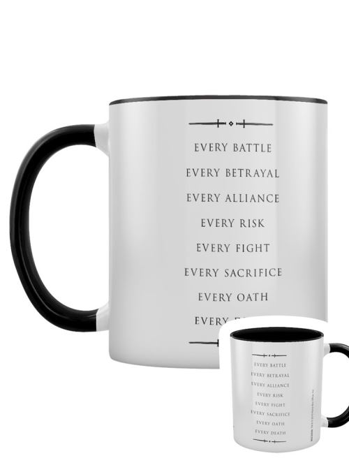 Game of Thrones Tasse For The Throne Intérieur de couleur noire blanc