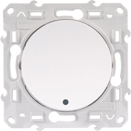 Schneider Electric Blanc Interrupteur Va-Et-Vient Odace 10A À Vis Lumineux - S520263