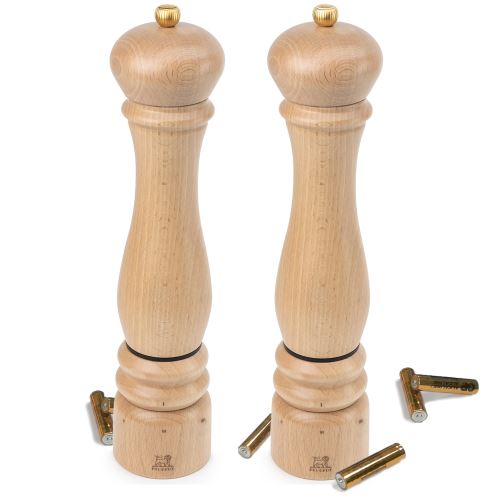 duo moulins électrique sel + poivre 34cm naturel - 35648 + 35655