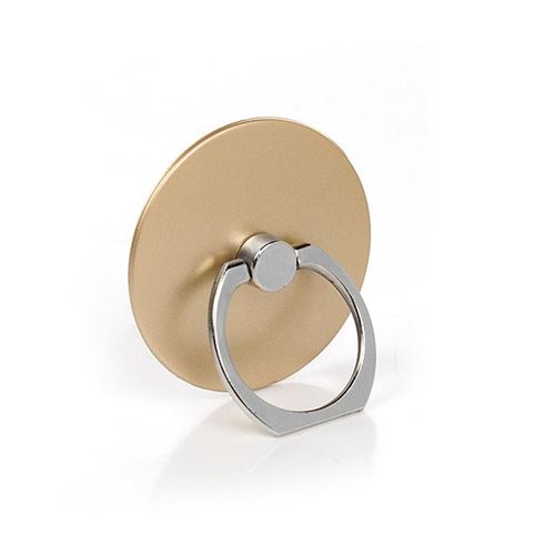 Support rond d'anneau de doigt pour téléphone portable de 360 ​​° avec la Béquille Doré