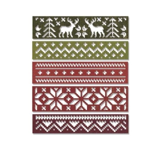 Sizzix matrice de découpe thinlits - tricot de noël par tim holtz siz660981