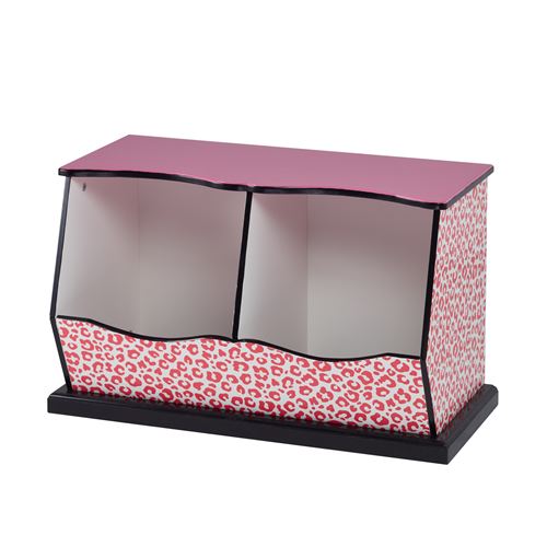 Teamson Kids - Imprimés de mode Leopard 2-Bin Cubby Storage