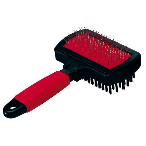 Meilleurs prix pour Ferplast Carde avec brosse pour chiens et chats GRO 5982, idéale pour les animaux à poils moyens et longs, 17 x 10,5 x h 5