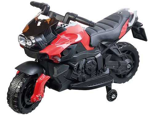 Moto &eacute;lectrique pour enfant avec stabilisateurs et effets sonores EKM-70