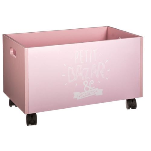 Temu Rose Coffre À Jouets À Roulettes - Image 4