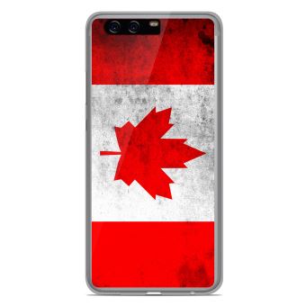 Coque silicone gel Huawei P10 Plus motif Drapeau Canada - 1