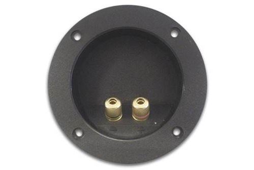 Bornier pour enceinte rond dore