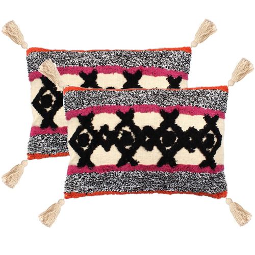 vidaXL Sierkussens bohemian 40x60 cm meerkleurig 2 st