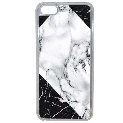 Coque Rigide Pour Apple Iphone 5c Motif Graphique Marbre Blanc Et Noir