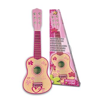 Guitare en jouet rose à fleurs - New Classic Toys