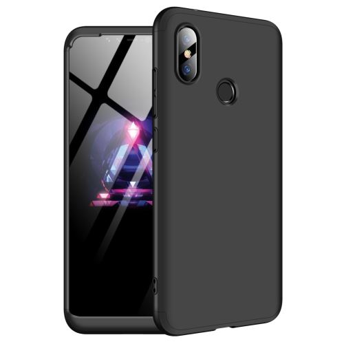 Coque en TPU détachable 3-pièces matte dur noir pour votre Xiaomi Redmi Note 6 Pro