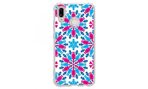 Coque souple pour Huawei P20 Lite avec impression Motifs ronds en forme de bonhommes 3