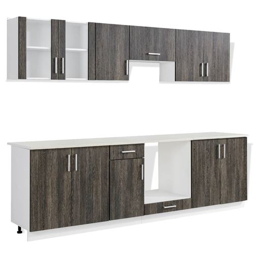 vidaXL Cuisine complète 8 pièces Aspect wenge