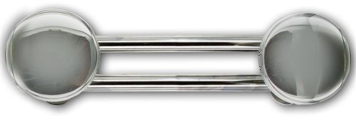 Interges 57504 Porte Manteau x 2 Têtes Acier Chromé 24,5 x 6,5 x 6,5 cm